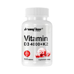 IronFlex Vitamin D3 4000 + K2 - 100 tabs.