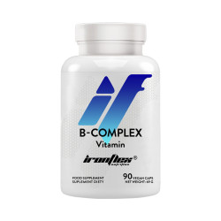 Witamina B Kompleks B1 B2 B3 B5 B6 B7 B9 B12 + Wit C IronFlex Vitamin B Complex - 90 kapsułek VEGE
