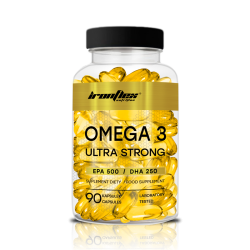 Kwasy Tłuszczowe IronFlex Omega 3 Ultra Strong  - 90 kapsułek softgels