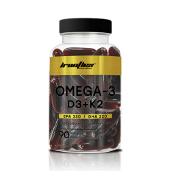 Kwasy Tłuszczowe + D3K2 + WIT E IronFlex Omega 3 D3 K2 - 90 kapsułek softgels