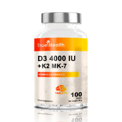 Witamina D3 True Health Vitamin D3 4000IU + K2 MK-7 - 100 tabletek