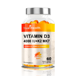 Witamina D + K True Health Vitamin D3 + K2  - 60 kapsułek softgels