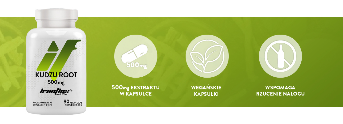 korzeń kudzu ironflex 500mg 90 kapsułek wege