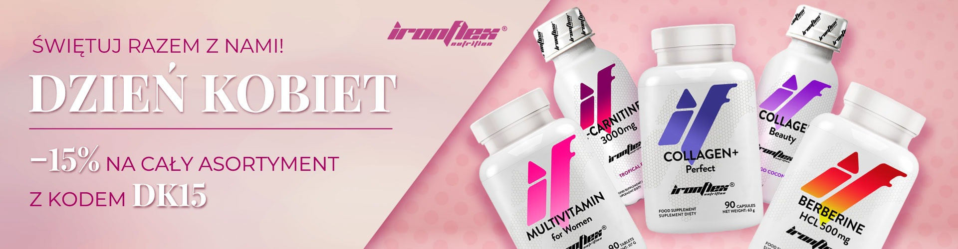 Dzień kobiet z IronFlex, cały asortyment 15%